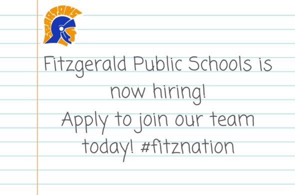 Fitzgerald Public Schools is now hiring! Apply to join our team today!
